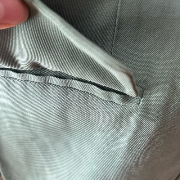 [S]OPEN EDIT One Button Rayon Soft Blazer in Green Agave - Picture 5 of 13